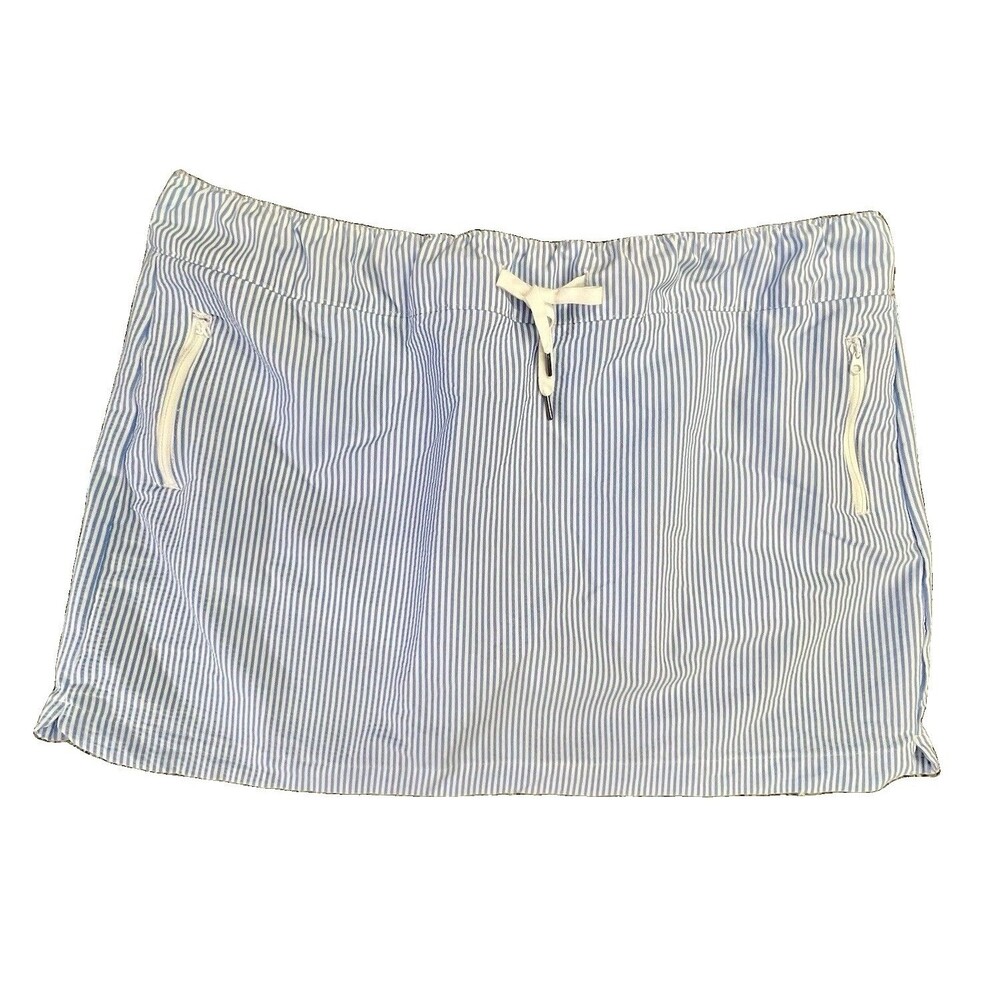 Women’s Skort XL Golf Fish Tennis Blue/white Stripe SUMMER OUTDOORS